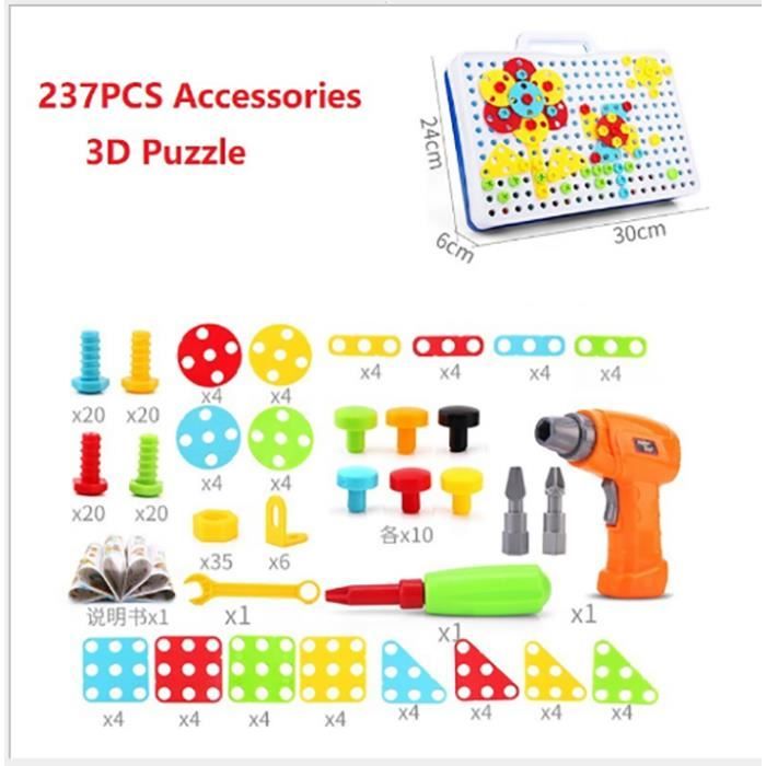 Mosaique Enfant Puzzle 3D Construction Enfant Jeu Montessori Kit