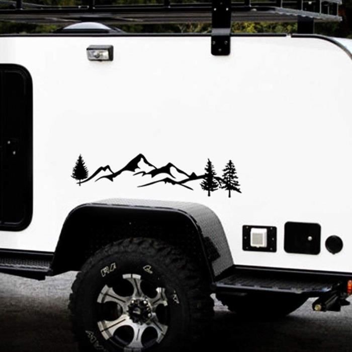 Forêt Montagne Arbres Vinyle Voiture Corps Sticker Autocollant pour  véhicule Camion fenêtre Pare-Chocs Wall Decor - Cdiscount Maison