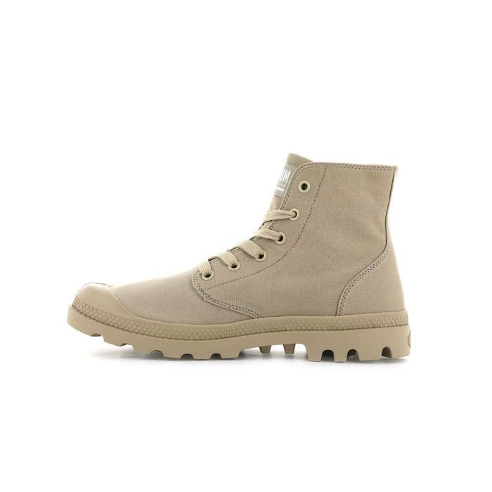 Basket PALLADIUM PAMPA HI Beige Homme Lacets plats Textile