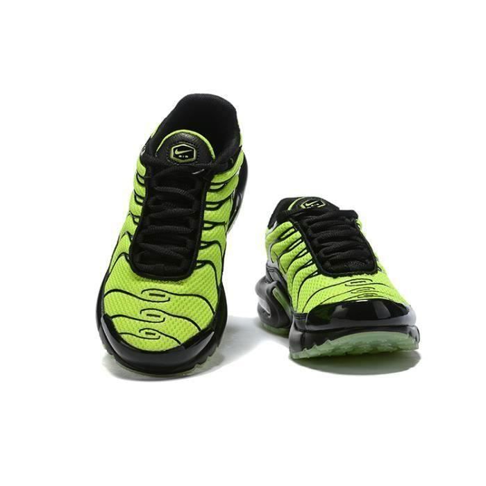 Nike Basket TN Plus Enfant Chaussures Entrainement de Sport Vert Noir Noir Cdiscount Chaussures