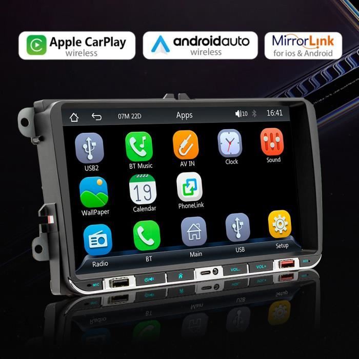 Autoradio, 2 DIN 9 Car Multimedia Central MP5 Player Apple