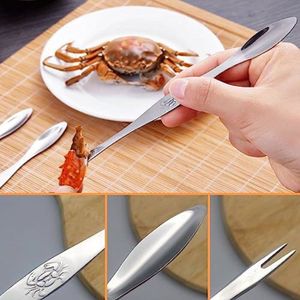 12 Fourchettes à Fruits De Mer En Acier Inoxydable - Pour Crabes, Homards, Noix, Longueur 17,5 Cm
