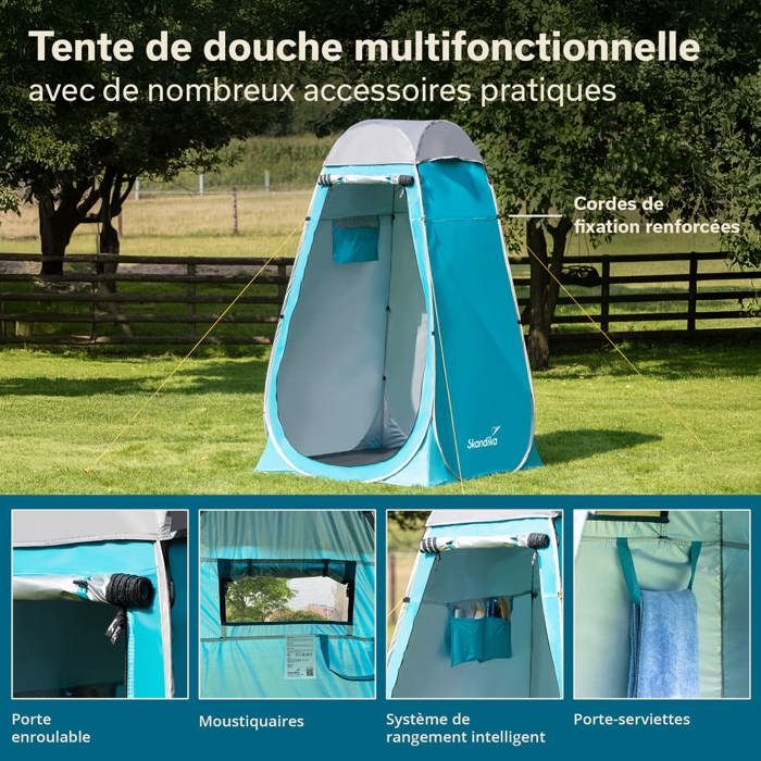 Tente De Toilette/douche Portable Pop-up - 60x60x77 Cm - Anti-UV, Légère 200 G - Pour Camping, Plage, Randonnée