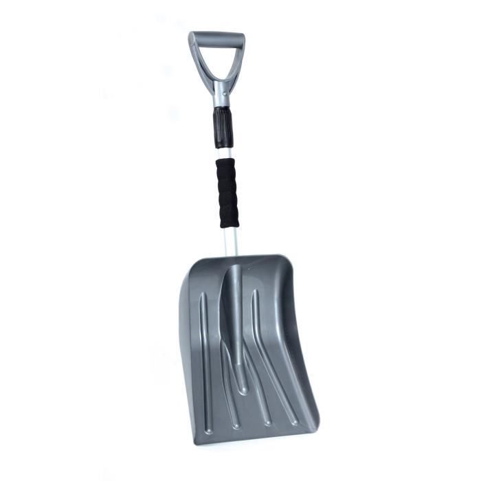Pelle à Neige EDA – Plastique Et Bois, 46 X 145 Cm – Pour Déneigement Facile Et Travaux De Jardin