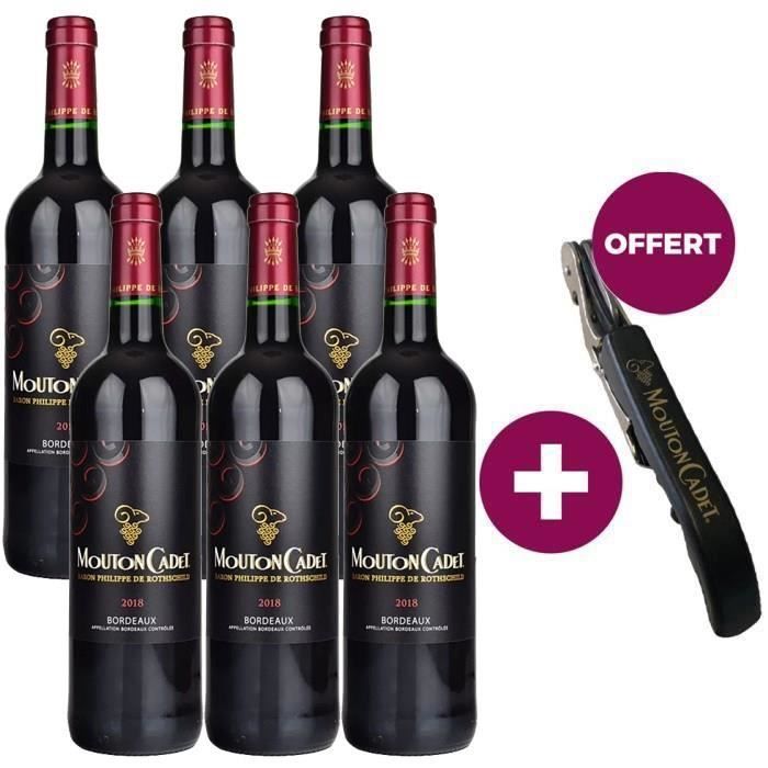 Mouton Cadet Baron Philippe de Rothschild 2018 Bordeaux - Vin rouge de Bordeaux + Couteau Offert
