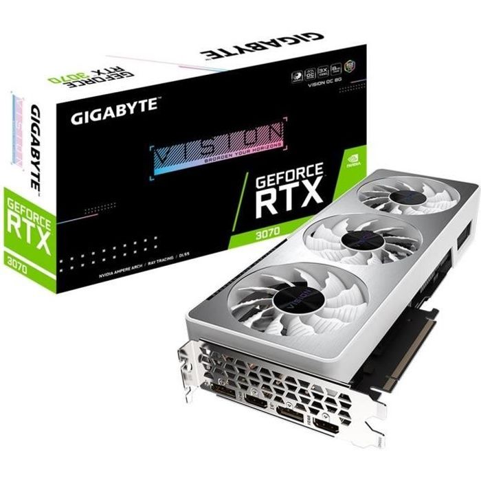 Carte Graphique GIGABYTE RTX 3070 VISION OC 8G LHR (GV-N3070VISION OC-8GD)