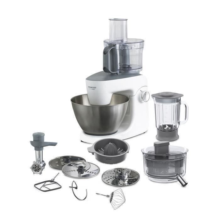 KENWOOD KHH326WH Robot pâtissier Multi One - 1000 W - Blanc/Gris