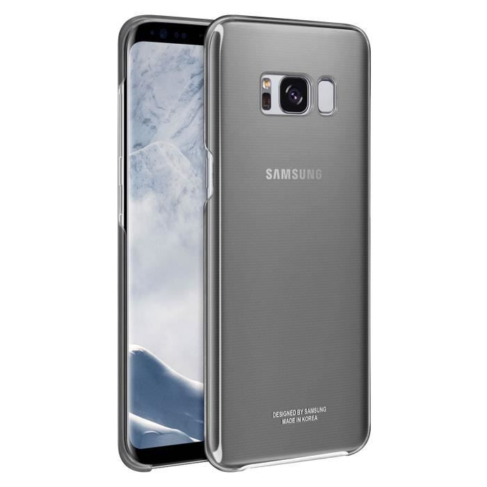 Samsung Coque transparente ultra fine S8+ Noir