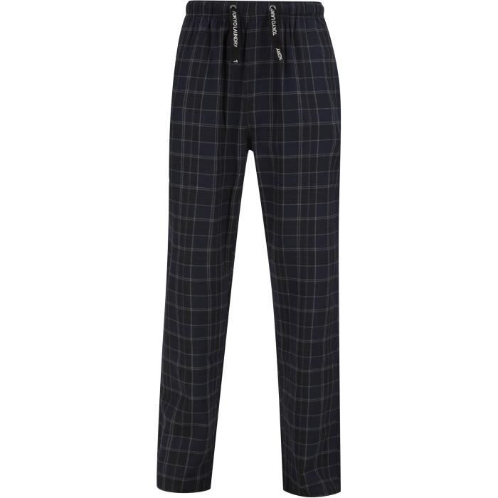TOKYO LAUNDRY Bas de Pyjama à Carreaux Bleu Marine Homme