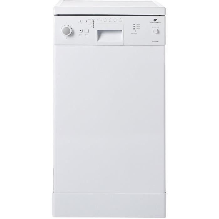 CONTINENTAL EDISON CELV1048W8 - Lave vaisselle posable - 10 couverts - 48 dB - A+ - Larg 45 cm - Blanc