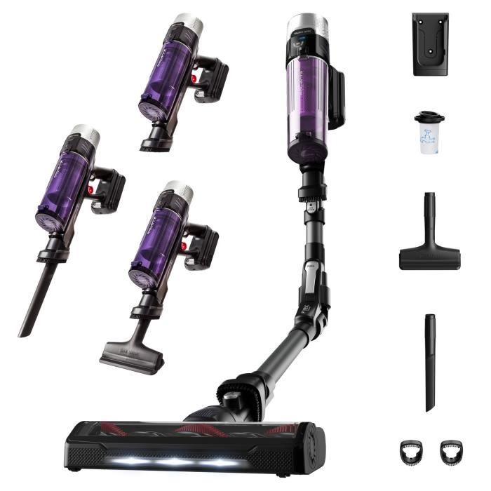 ROWENTA X-Force Flex 9.60 Allergy RH2038WO - Aspirateur balai sans fil, Tube flexible, Ultra léger, Autonomie 45 min, Kit allergie