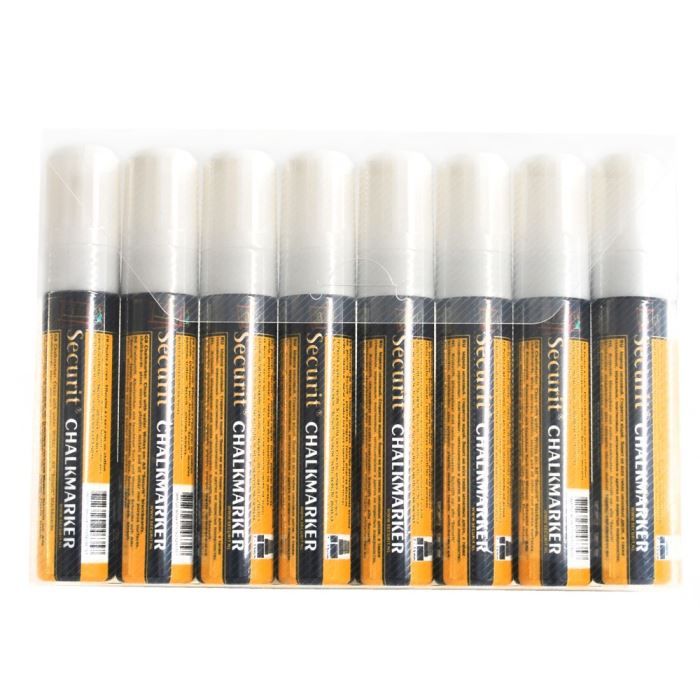Lot de 8 feutres craie, coloris blanc