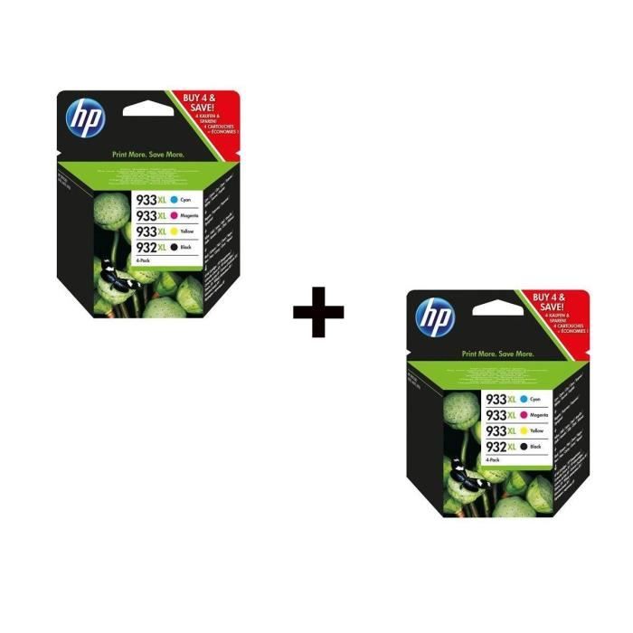HP 932XL 933XL Cartouches d'encre Multipack Cou...