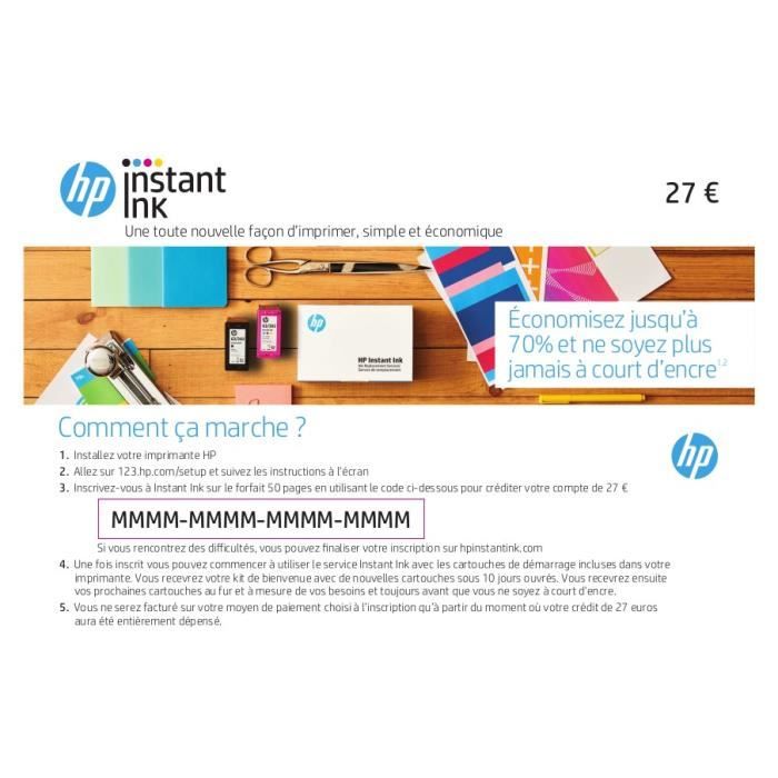 Hp Instant Ink 1 An 9 Mois 3 Mois Dans L Imprimante Prix