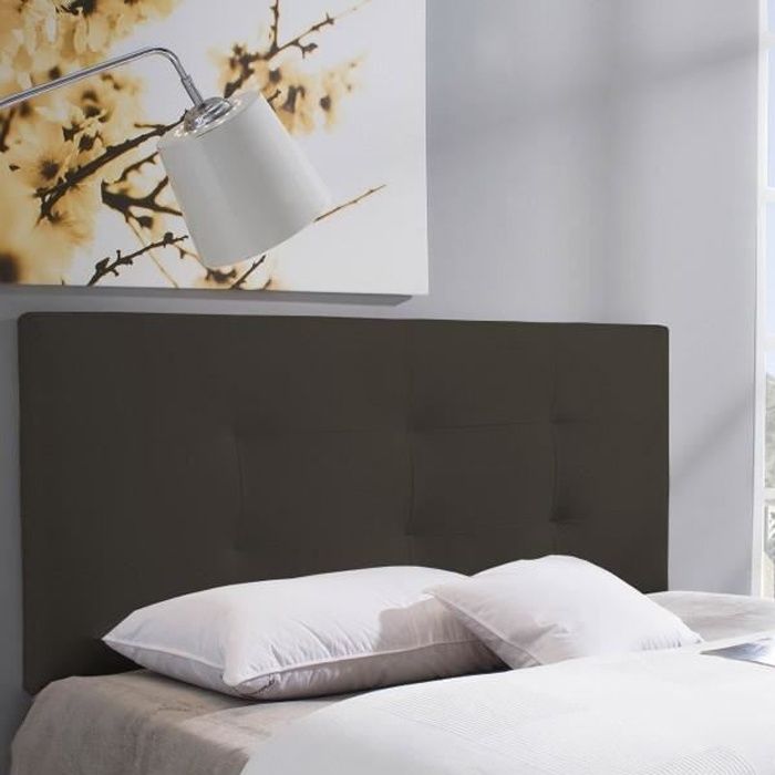 BARCELONA T&ecirc;te de lit 150 cm en simili - Chocolat 