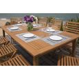 Ensemble repas de jardin extensible 6 à 8 personnes - table 180-240x100 cm extension papillon et 8 chaises pliantes - Eucalyptus FSC-3
