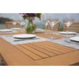 Ensemble repas de jardin extensible 6 à 8 personnes - table 180-240x100 cm extension papillon et 8 chaises pliantes - Eucalyptus FSC-4