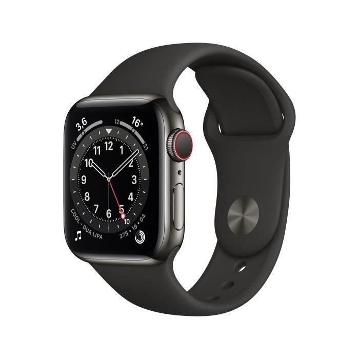 Apple Watch Series 6 GPS + Cellular 40mm Boîtier acier Bracelet 2020 - vue 4