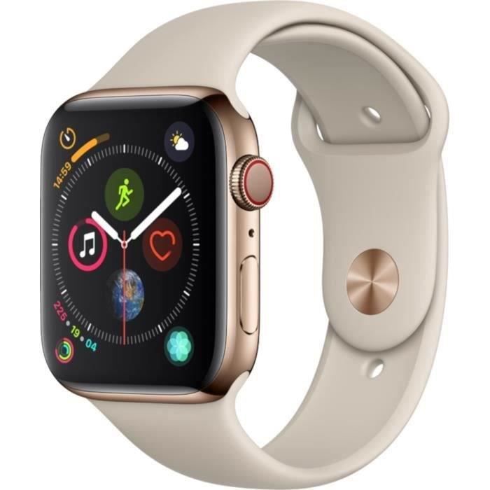 Apple Watch Series 4 GPS + Cellular 44mm Boîtier acier Bracelet 2018 - vue 2