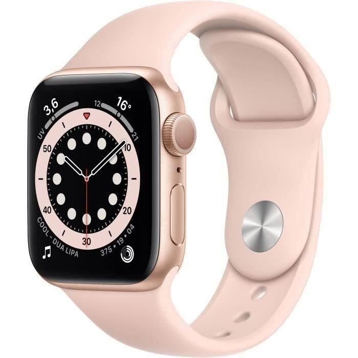 Apple Watch Series 6 GPS - 40mm Boîtier aluminium Or - Bracelet Rose des Sables (2020) - Reconditionné - Etat correct - Apple