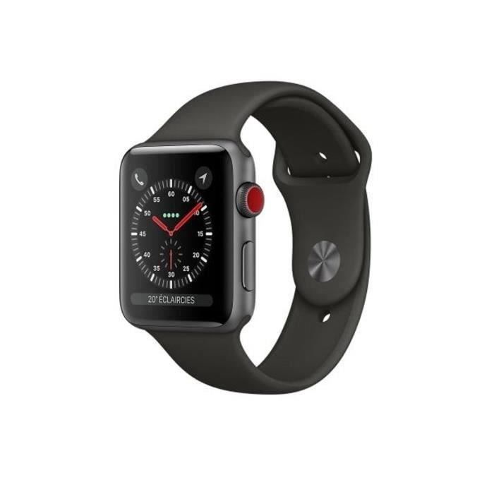 Apple Watch Series 3 GPS + Cellular Boîtier 38 mm Or Aluminium Bracelet sable 2017 Etat correct - vue 2