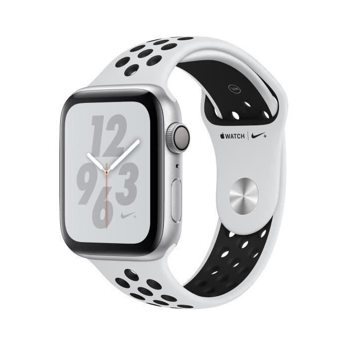 Apple Apple Watch Series 4 Nike+ - Aluminium Argent Case - Platinum - Noir Band (2018) - Reconditionné - Etat correct