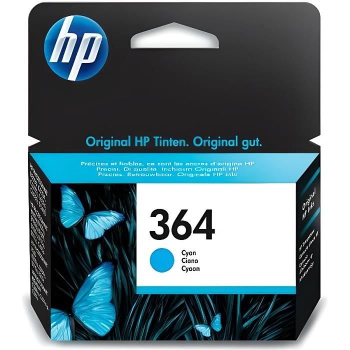 HP 364 Cartouche dencre cyan authentique (CB318EE) pour HP DeskJet 3070A et HP Photosmart 5525/6525