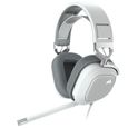 Casque Gaming Filaire CORSAIR HS80 RGB USB Son Surround 7.1 Microphone Omnidirectionnel Blanc-0