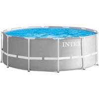 Kit piscine Prism Frame ronde tubulaire ø 3,66 x 1,22m - INTEX - 26718FR - Filtre à cartouche - Gris