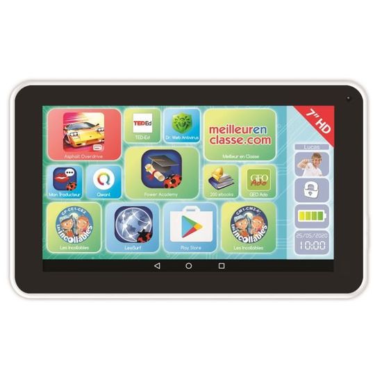 LEXIBOOK - LexiTab® 7" - Tablette Enfant avec Applications Éducatives, Jeux et Contrôles Parentaux - 6 ans et +