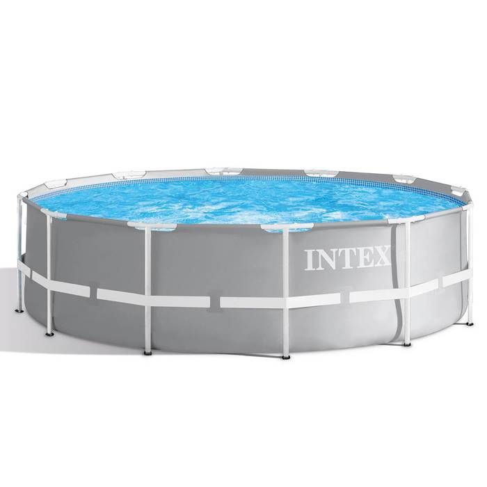 Kit Piscine hors sol tubulaire INTEX - Pris Frame - 366 x 122 cm - Ronde (Livrée avec pompe et échel
