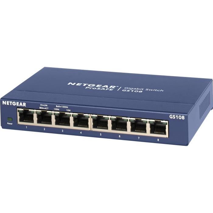 NETGEAR Switch Gigabit 8 ports non manageable GS108GE