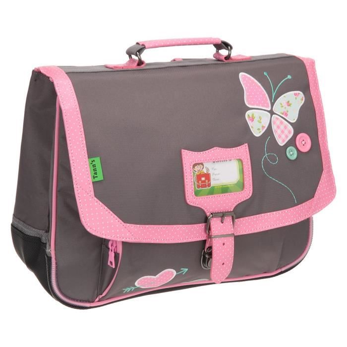 Cartable Tann's Manon Fille - 35cm - Matière Éco-responsable - Réfléchissant - Poids Léger 730g