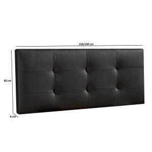 Têtes de lit Noir 180x7x78/88 cm Tissu | Leroy Merlin
