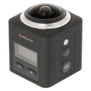 CAMLINK CL-AC360 Caméra Embarquée Full HD 360 ° 2K Wi-Fi / Microphone - Noir CAMLINK CL-AC360 Caméra Embarquée Full HD 360 ° 2K Wi-Fi / Microphone - Noir