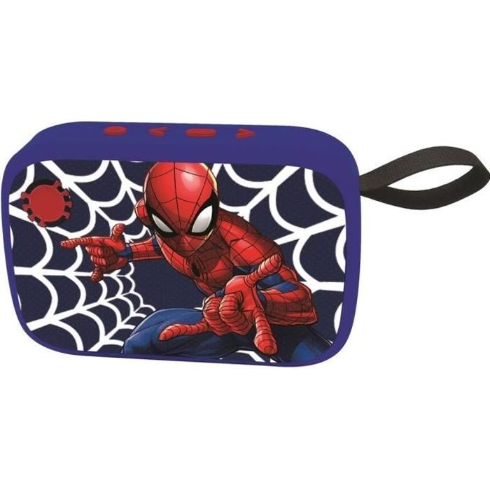 Spider Man Enceinte Bluetooth Portable - Lexibook  - Sans fil - USB-C - Carte SD/TF - Batterie rechargeable