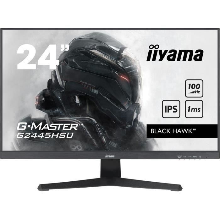 Ecran PC Gamer - IIYAMA - G2445HSU-B1 - 23,8 FHD - Dalle IPS - 1ms - 100Hz - HDMI/DisplayPort / HUB-USB, speakers