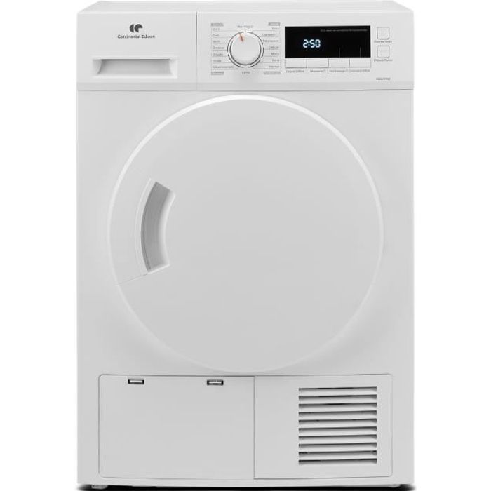 Sèche-linge à condensation CONTINENTAL EDISON CESLCE8WS - 8kg - Largeur 59,5 cm - Classe B - Blanc