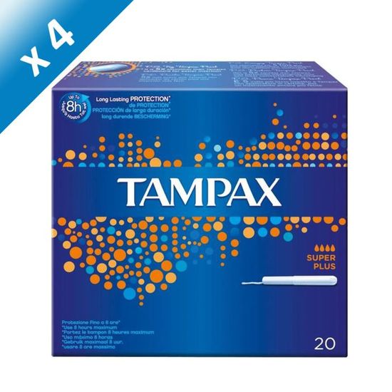 TAMPAX Classic Super+ Tampon avec applicateur 4x20 Cdiscount Au quotidien