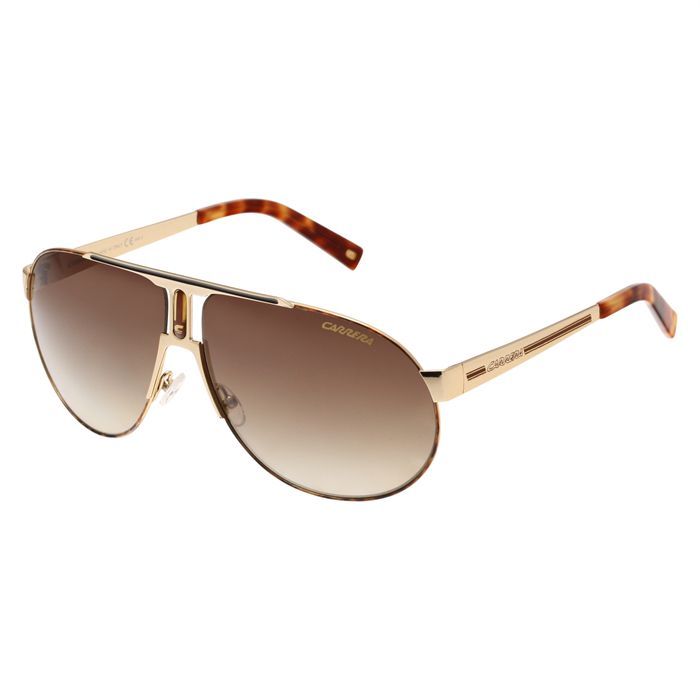 Lunettes De Soleil Carrera Mixte - Monture Gold, Verres Blue Shaded - Taille 62/12/145 - Garantie 2 Ans