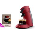 Machine à café dosette Philips SENSEO Original Plus CSA210/91 Rouge + Lot de 5 - Senseo Classique café en dosettes x40 -277g-0