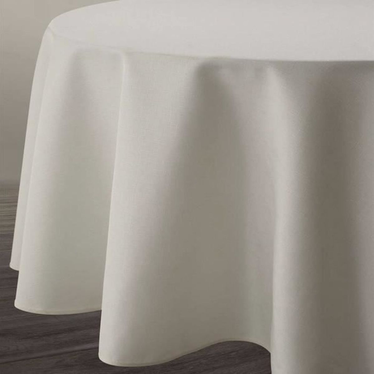 Nappe Ronde Effet Lin O 180 Cm Ecru Achat Vente Nappe De Table Cdiscount
