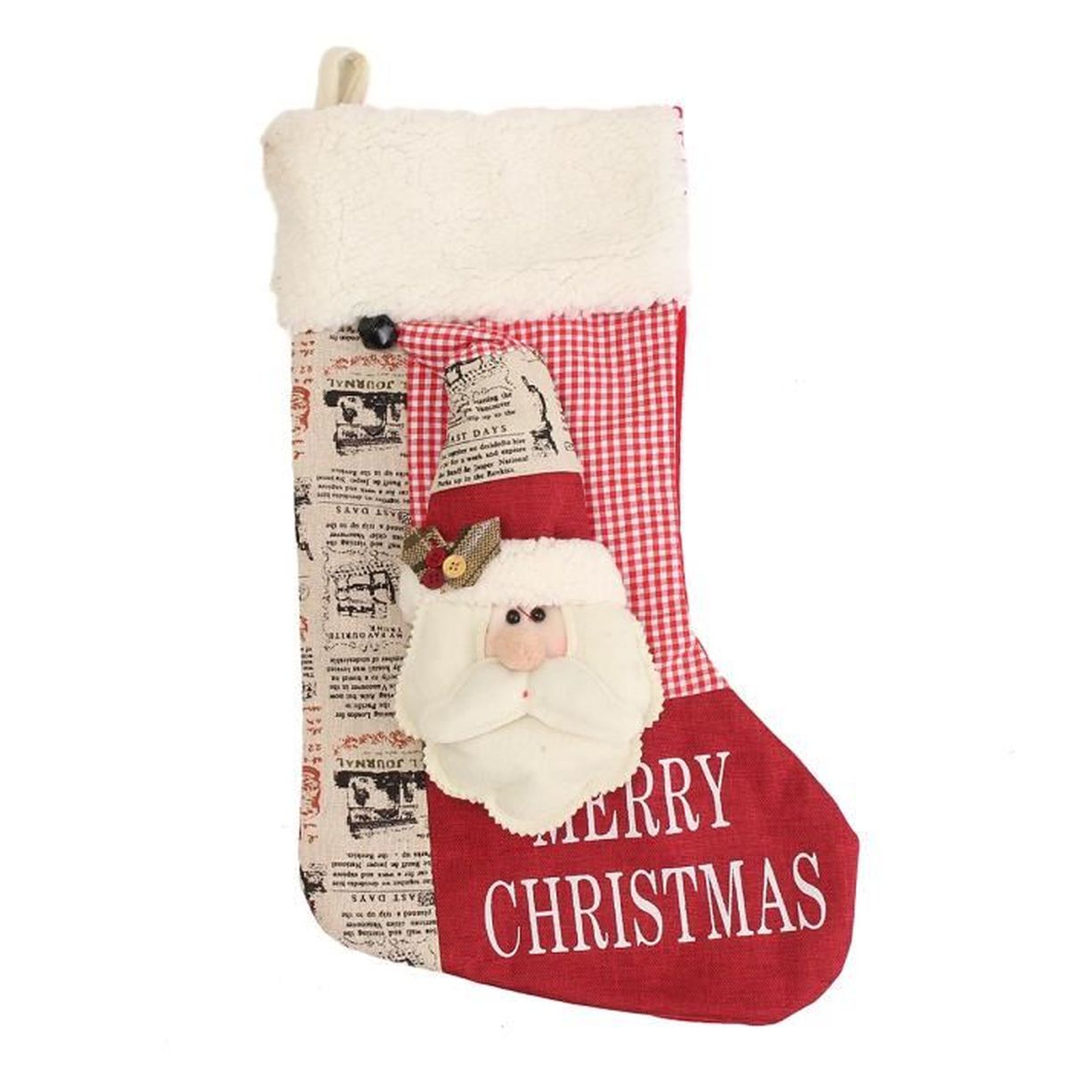 Père Noël Chaussettes Pochette Cadeau Arbre Décor Ornements Stockage Bonbon Sac 