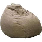 Pouf poire déhoussable beige 80 x 70 cm - Fauteuil, Canapé, Coussin de Sol, Pouf d'intérieur - Rempli de Mousse - Bananair