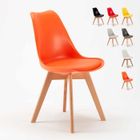 Chaise - Nordica - NordicaTulip - Design Scandinave - Coussin Amovible - Couleur Orange