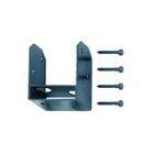 Support de poteau DIAM - JARDIPOLYS - Étrier à visser acier noir longueur 7 cm - Pour poteau de 7 x 7 cm