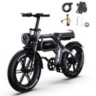 Vélo électrigue PHNHOLUN C8 PRO - Batterie 48V20AH - Moteur 1000w - 7 vitesses - Autonomie 120KM - Pneus 20"- Double amortissement