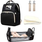 SURENHAP 3 EN 1 Sac à langer Berceau Bébé de voyage Portable Pliable -NOIR