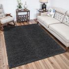 SURYA Tapis de Salon à Poils Longs Doux Shaggy Uni Chic LILLY 120x170cm Gris Foncé