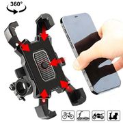 Support Téléphone Pour Vélo Et Moto - Rotatif 360°, Réglable, Compatible Smartphones 4,5 à 7 Pouces